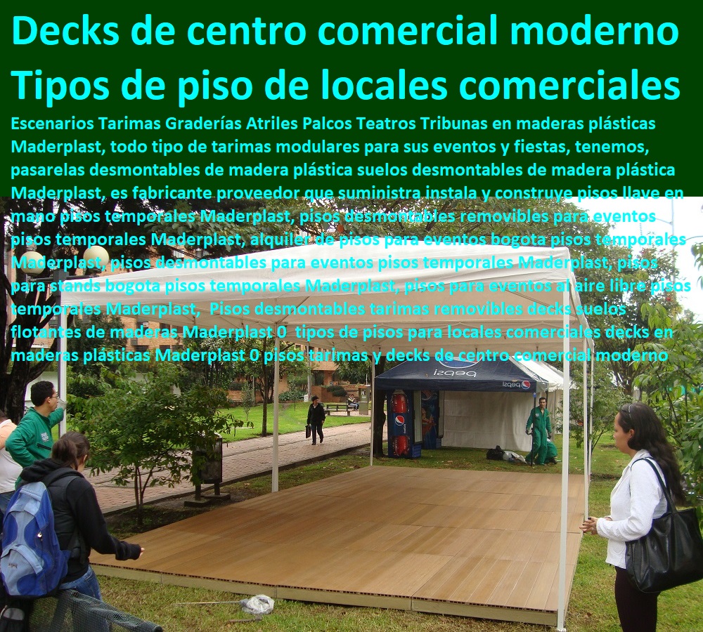 Tarimas para Eventos Ferias Festivales exteriores Escenarios de Eventos Maderplast 0, Fabricación de Tarimas Con Techos Tipo Hangar 0, Alquiler de Tarimas en Madera Plástica Maderplast 0, Tarimas Modulares de plástico Maderplast 